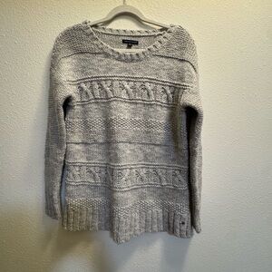 American Eagle Outfitters Light Gray Knit Sweater